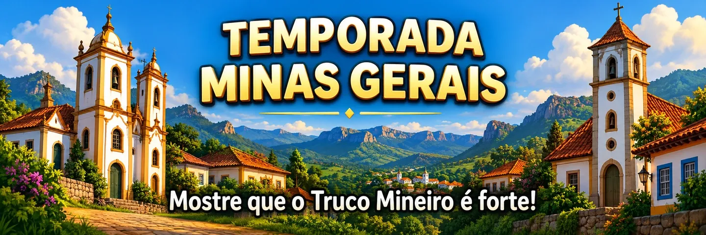 Arte da Temporada Minas Gerais com casario colonial e montanhas.